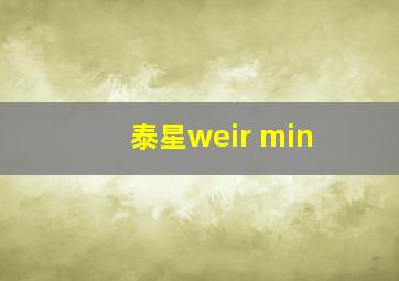 泰星weir min